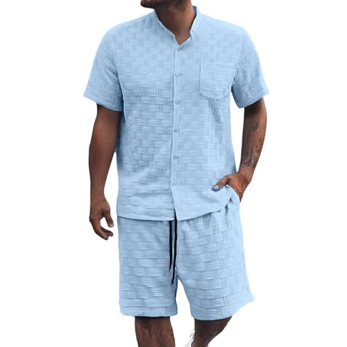 Ensemble homme chemise manches courtes pour éviter la chaleur avec style en taille S