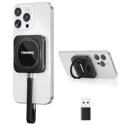 fanxiang Disco Duro SSD Externo 500GB, Tipo 3.2 Gen2x2 2000MB/s, SSD Portátil Magnético con Soporte Tipo Pulsera 360° Ajustable, Ultrafino 9mm Compatible con Windows/Mac/Android/iOS (PS2006)