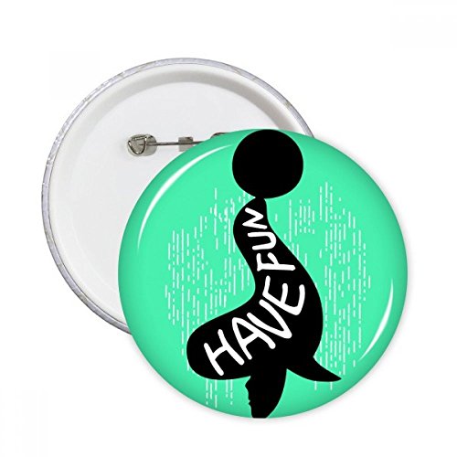 Badge silhouette joint noir pins de décoration ronde