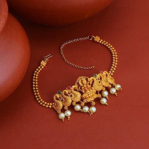 Pearl Plated Goddess Laxmi Bajuband