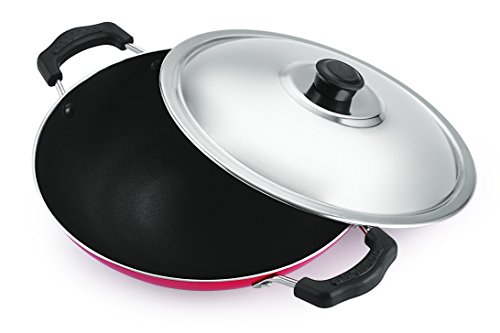 Image of Nirlon Non-Stick Aluminium Appachatti with Stainless Steel lid