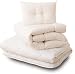 EMOOR 3-Piece Japanese Futon Set Classe, 100% Cotton fabric, 02.Twin-long Size. Made in Japan