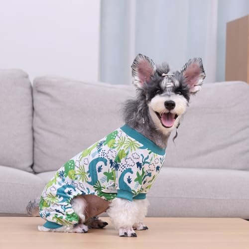 Image of CuteBone Small Dog Pajamas Shirt Stretchy Summer Puppy Pjs Soft Cat Onesies Pet Clothes for Daily Wear DA27L