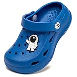 HOBIBEAR Kid's Unsiex Garden Shoes Cute Cartoon Slides Sandals Clogs(Sapphire, 7 UK Child)