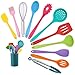 Produktbild Homikit Küchenhelfer Set, 12 teilig Silikon Kochutensilien Kochgeschirr, Hitzebeständiger Kochbesteck Set mit Utensilienhalter, Gesund & Antihaft, Spülmaschinengeeignet