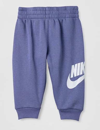 Image of Nike Baby Sportswear Club Fleece Pullover Hoodie and Joggers 2-Piece Outfit Set (Large Swoosh Logo)