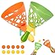 Zuxbolf Fangballspiel Outdoor für Kinder 2er Set ab 10 Jahre mit 2 Fangbechern & 10 Bällen Grün/Orange Trainiert Hand-Auge-Koordination Ballspiel für Garten Strand und Park