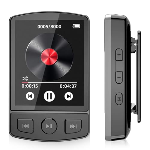 Lecteur MP3 Bluetooth 32 Go noir avec haut-parleur intégré et radio FM