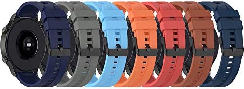 FitTurn Band Compatible with Huawei Watch 4 pro/GT 3 2 Pro/GT 2e/GT3 46mm/GT2 46mm/GT Active/ Replacement Straps Silicone Bands Bracelet Watch band Accessory Band for Huawei WATCH 3/3pro/GTR 4 (Seven Colors-A)