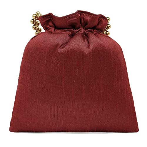 Image of Aheli Potli Purses Gift for Women Handmade Evening Handbag Stylish Bridal Fashion Wristlet
