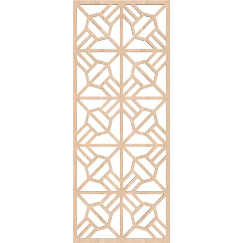 Image of Auburn Decorative Pierced Fretwork Wood Wall Panels, 11 3 /8 inchW x 29 3 /8 inchH x 1 /4 inchT, Red Oak