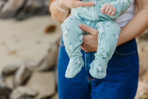 Image of Copper Pearl Zip-Up Footie Baby Pajamas - Soft Newborn Onesies for Boys & Girls, Tag-Free with Two-Way Zipper Baby Sleepers for Newborn - 24 Months, Wade