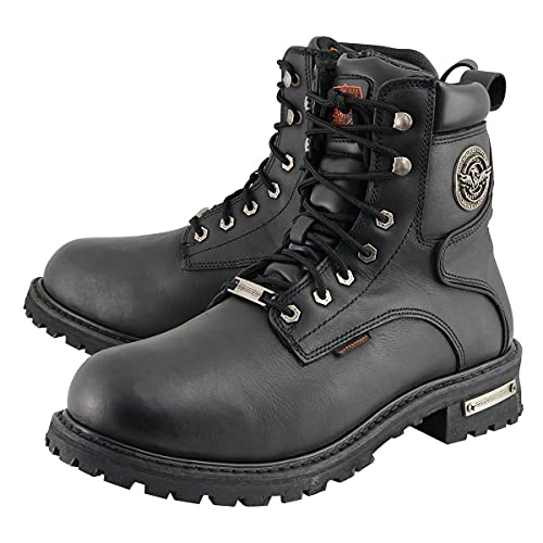 Image of Milwaukee Leather Men's Leather Lace-Up Riding Boots - Motorcycle Biker Footwear for Street & Daily Wear