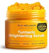 GLO Melanin Turmeric Scrub for Dark Spots, Brightening Inner Thighs Bikini Area Underarms, Natura...