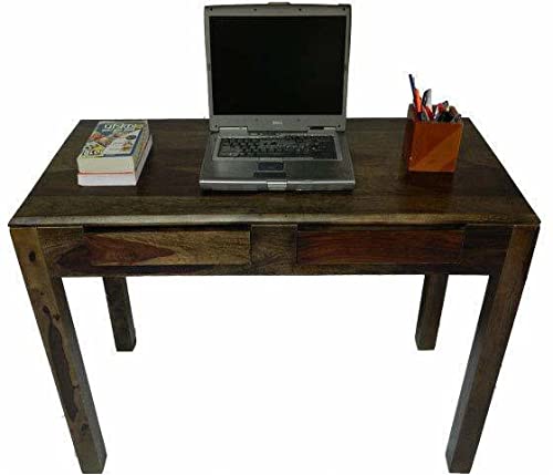 Image of SONA ART & CRAFTS Solid Sheesham Wood Study Table | Computer Desk with Storage for Home and Office Furniture (Finish Color - Dark Walnut, DIY(Do-It-Yourself))
