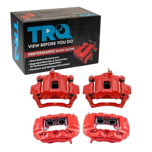 TRQ Front and Rear Brake Caliper Set Coated Brackets Compatible with 2001-2003 Toyota Sequoia by TRQ - Used condition - US$151.17