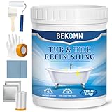 BEKOMN Tub Paint,Tub and Tile Refinishing Kit 33oz with Tools,Bathtub Paint White Water-based Low Odor,Easy to Use for Sink Kitchen...