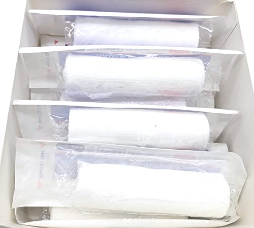 Rollos de venda de gasa elástica confirmante, 4 pulgadas x 4.1 yardas por rollo, envueltos individualmente - Venda para cubrir todo tipo de heridas (12 rollos) miniatura 1