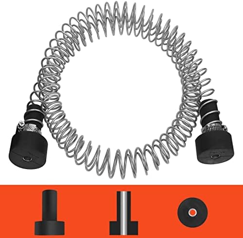 Trsmima Heavy Duty Stainless Steel Zipline Spring Brake Extra Long 6.5 FT, Zipline Stopper, Kids Backyard Zip Line Spring Braking System/Stop/Stopper for 3/16 1/4 5/16 3/8 inch Wire