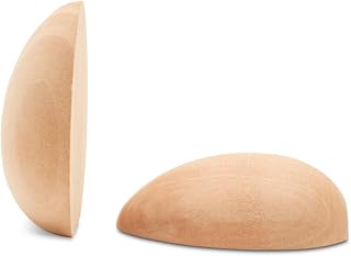 Wooden Eggs for Crafts, Pack of 50 Split Fake Eggs, 2 Inch Unfinished Wood Fake Egg Split, Easter Eggs for Painting and Fun, Easter Home Decor, Wooden Chicken Eggs