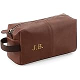 Personalised Wash Bag Embroidered Faux Leather Wash Bag