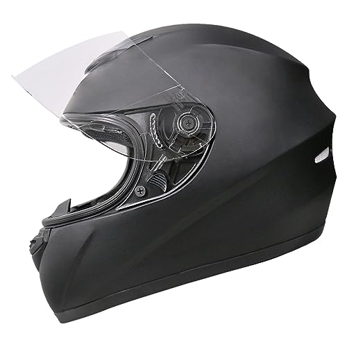 Zorax Matt Black L (59-60cm) Full Face Motorcycle Motorbike Helmet ECE 2206 Approved