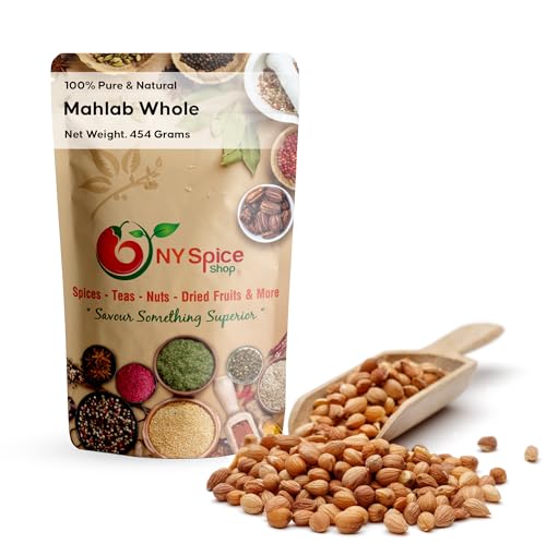 NY SPICE SHOP Mahlab Seed Whole – Raw Spice Mahlepi – Dried Mahlepi - Dry Mahlep Aromatic Traditional Spice for Pastry and Baking – 4 Ounce
