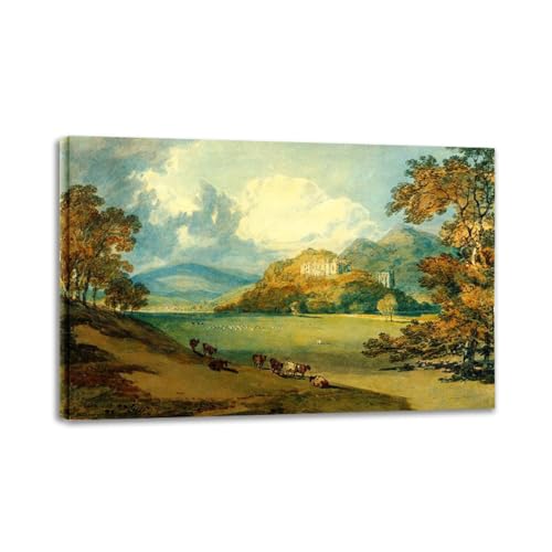 Peintures à l'huile Turner Vue de Dunster, tableau abstrait sur toile