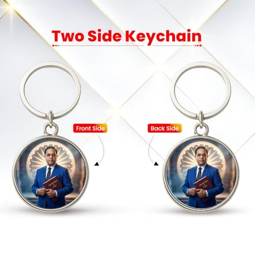 Image of MG | Protective Evil Eye /Spiritual Symbols /Om /Motivational Keychains | Double-Sided Metal Key Ring | Good Luck and devine Charm for Car, Bike, Home & Office