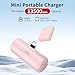 iWALK Small Portable Charger 13500mAh, USB-C Power Bank with Charging Case Type C in & Out Port Battery Pack for iPhone 16/15 16 Plus 16 Pro Max iPad Airpods Samsung S25 S24 S23 Google Pixel, Pink
