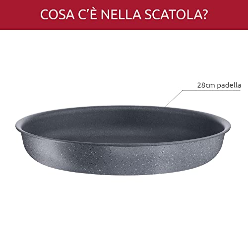 Lagostina Ingenio Mineralis Padella Ø 28 cm, Padella in Alluminio 100% Riciclato, per Gas, Forno e Induzione, con Indicatore di Cottura, Utilizzabile con Manico Removibile (non incluso) - Immagine 2