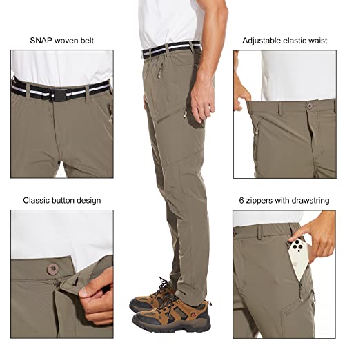 Arunlluta Hiking Pants For Men, Hiking Travel Pants Water-Resistant Mens Work Pants Stretch Quick Dry Lightweight #TOP2