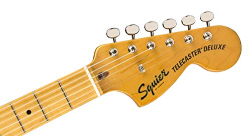 Image of Squier Classic Vibe 70s Deluxe Telecaster Electric Guitar, Black, Maple Fingerboard