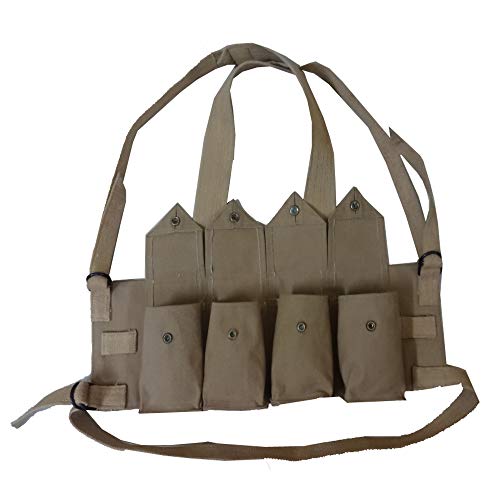 Warrepplica Rhodesian Fereday & Sons Chest Rig Fal/G3/M14 Bush War/20Rd .308/7.62X51Mm 4 Mag Pouch Tactical Chest Rig Khakhi #TOP1
