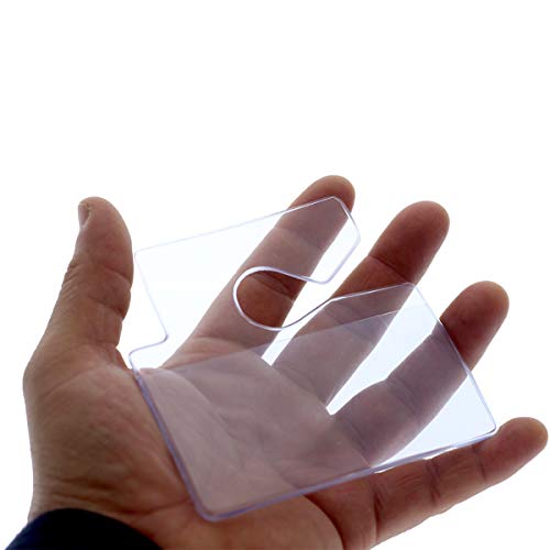 100 Clear Rigid Vinyl Horizontal Vehicle Hang Tag Parking Pass Holders By Specialist Id #TOP3