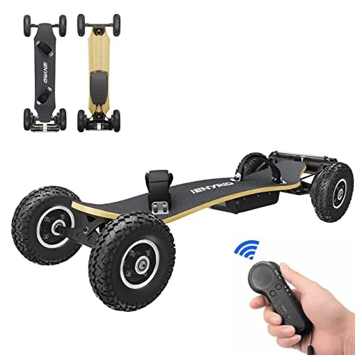 3300W Longboard Skateboard, Offroad Electric Longboard 25 MPH Motorized Electric Skateboard 45" Long Mountain Skate Board 10-12 Miles Range Boosted Electric Skateboards for Adults with Remote