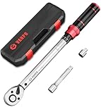VANPO Chiave Dinamometrica 1/2'', 20-220 NM Auto e Moto Chiavi Dinamometriche Set con 125mm Barra di Prolunga, Adattatore da 1/2“ a 3/8'',72 Dente, Precisione ± 3% con Cricchetto Reversibile per Auto