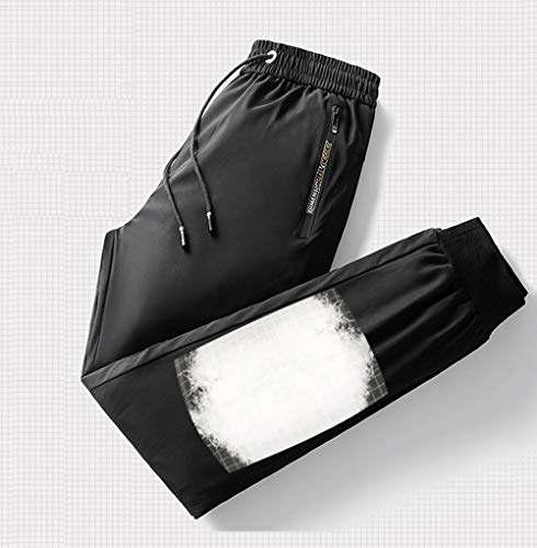 Buytop Mens Puffer Warm Winter Pants Down Lined Windproof Ski Snow Insulated Hiking Hunting Trousers(Men-Down-Pants05-Black02-M) #TOP6