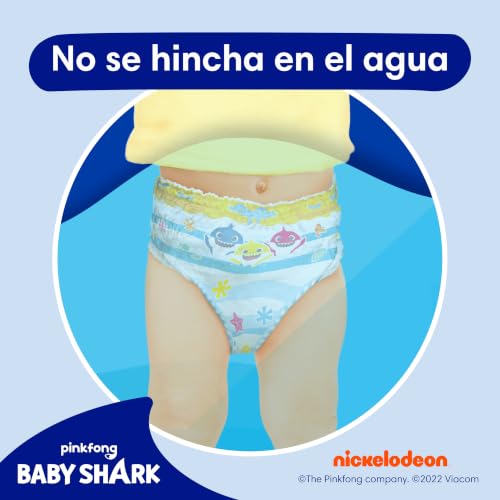 Miniatura 5 de Dodot Pañales Bebé Splashers Baby Shark, Talla 4 9-15 Kg , 88 Pañales,Bañadores Desechables, Protección Anti-Fugas En El Agua