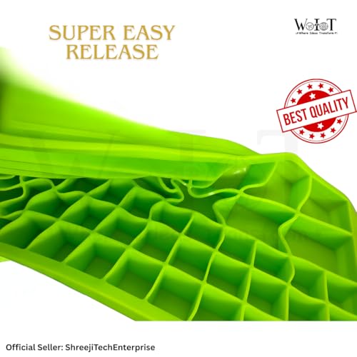 Image of WoIoT Silicone Ice Cube Tray | Multi-Shape Cube & Stick Ice Mould (46 ice Cubes) | BPA-Free Flexible Freezer Tray for Easy Release, Cocktails, Whiskey, Coffee & Drinks (Multicolor) 1 Tray