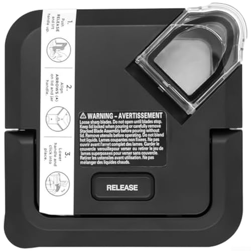 Tapa de licuadora de repuesto para jarra de 72 onzas, nuevo modelo con extensión de mango compatible con BL660 BL770 Series apta para lavavajillas, herramienta de cocina negra