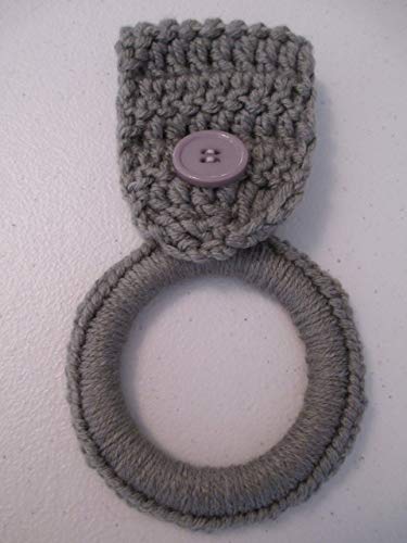 Crocheted Hanging Dish Towel Holder - Grey #TOP1