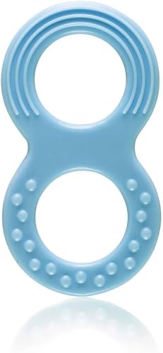 Snookums Baby Rubber Teether - Blue| Teether Toy for Infants | Natural Rubber | BPA Free