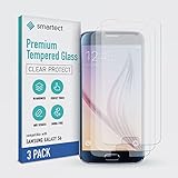 smartect Schutzglas kompatibel mit Samsung Galaxy S6 [3 STÜCK - KLAR] - Tempered Glass 9H Härte - Blasenfreie Schutzfolie - Anti Fingerabdruck - Touch Sensitive