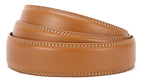 Image of CHAOREN Ratchet Belt Replacement Strap 1 3 /8 inch, Leather Belt Strap for 40MM Slide Click Buckle