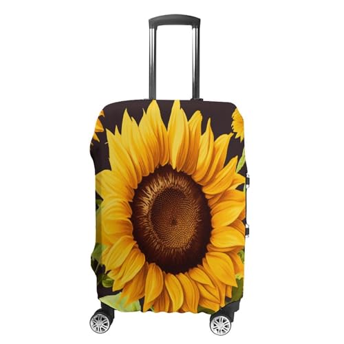 Housse pour valise tournesol lavable blanche taille M pour éviter rayures et salissures