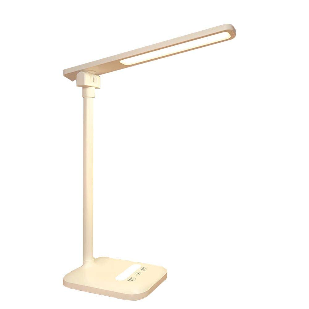 WHHJW 360° Flexible Neck Eye Cared Bed Reading Lamp, Third Gear Dimming, 3 Color Switching, Cycle Charging Night Light with USB for Home Office Reading Work Study