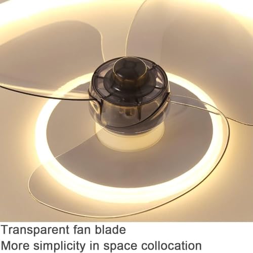 Ventilador de techo silencioso con aspas invisibles, luz LED regulable y control remoto 7
