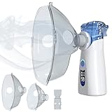 Portable Mesh Nebulizer for Adults Kids, Rechargeable Handheld Steam Inhaler with 8ml Large Capacity, Self-Cleaning & Quiet for Home Travel Use