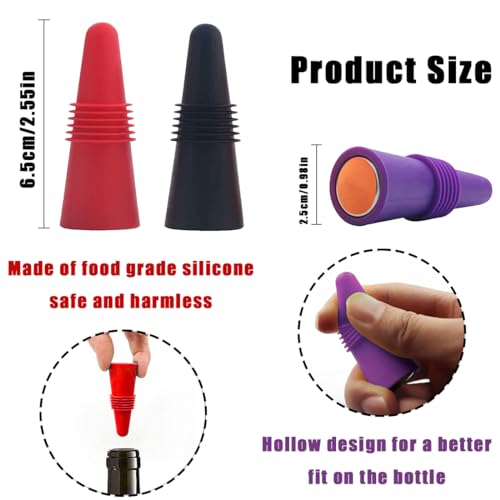 Miniatura 3 de Yzmmxz 6pcs Tapones Para Botellas De Vino